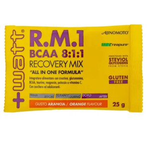 +Watt -R.M.1 BCAA 8:1:1 Recovery Mix-  Bustina monodose 25g.  al gusto Arancia